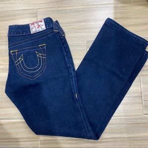 True Religion Straight Leg Dark Denim Jeans